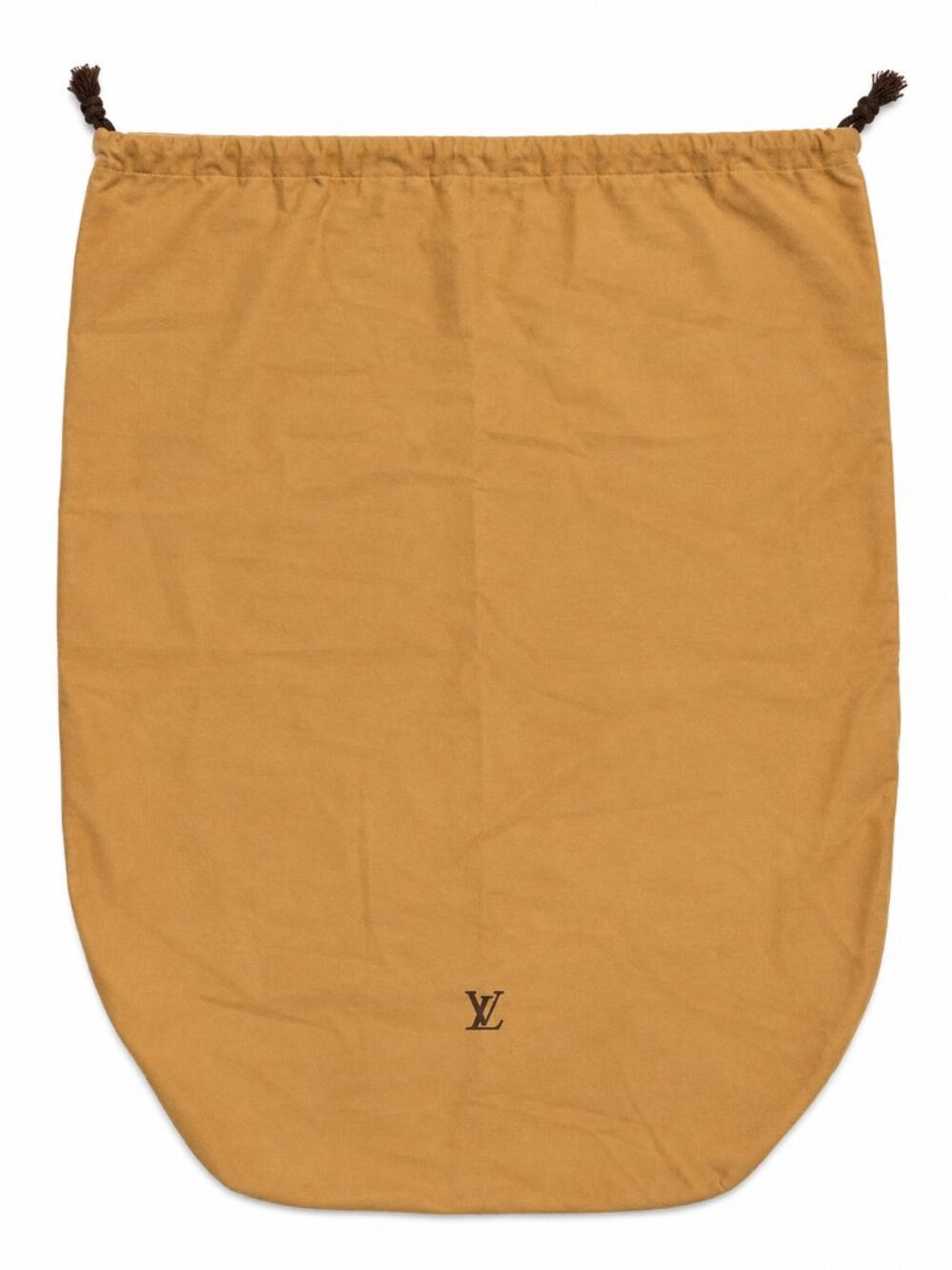 Vintage Louis Vuitton Extra Large Tan Drawstring Dust Bag Storage Cover 25" x 33